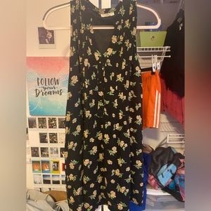 Black floral dress